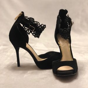 Jessica Simpson Black Suede Heels